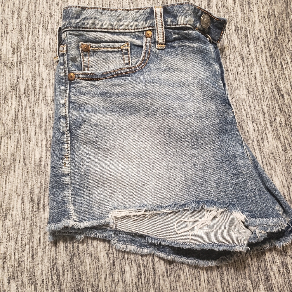 High waisted Silver Jean Shorts